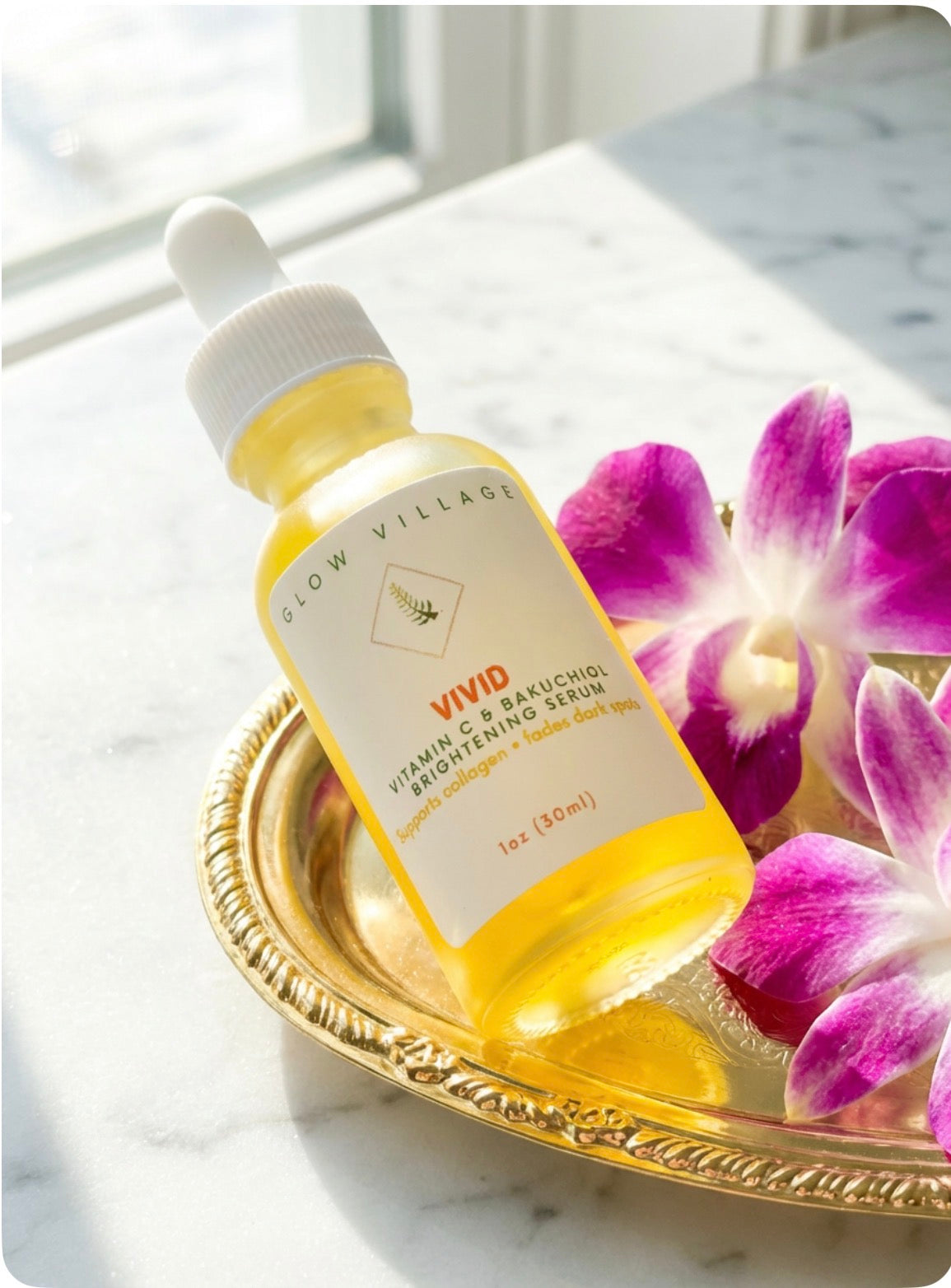VIVID- Vitamin C & Bakuchiol Brightening Serum – Glow Village